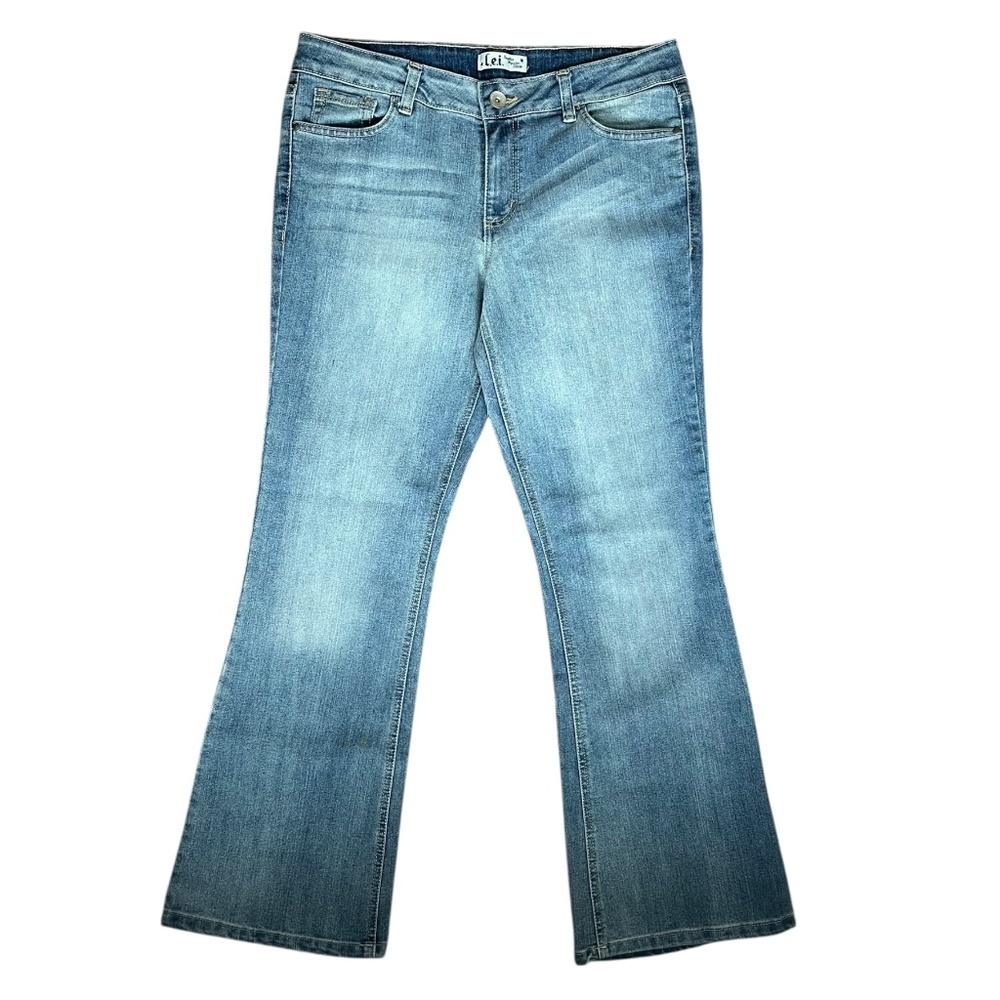 Y2K L.E.I. Sophia Hipster Flare Medium Wash Denim Jeans Size 13
